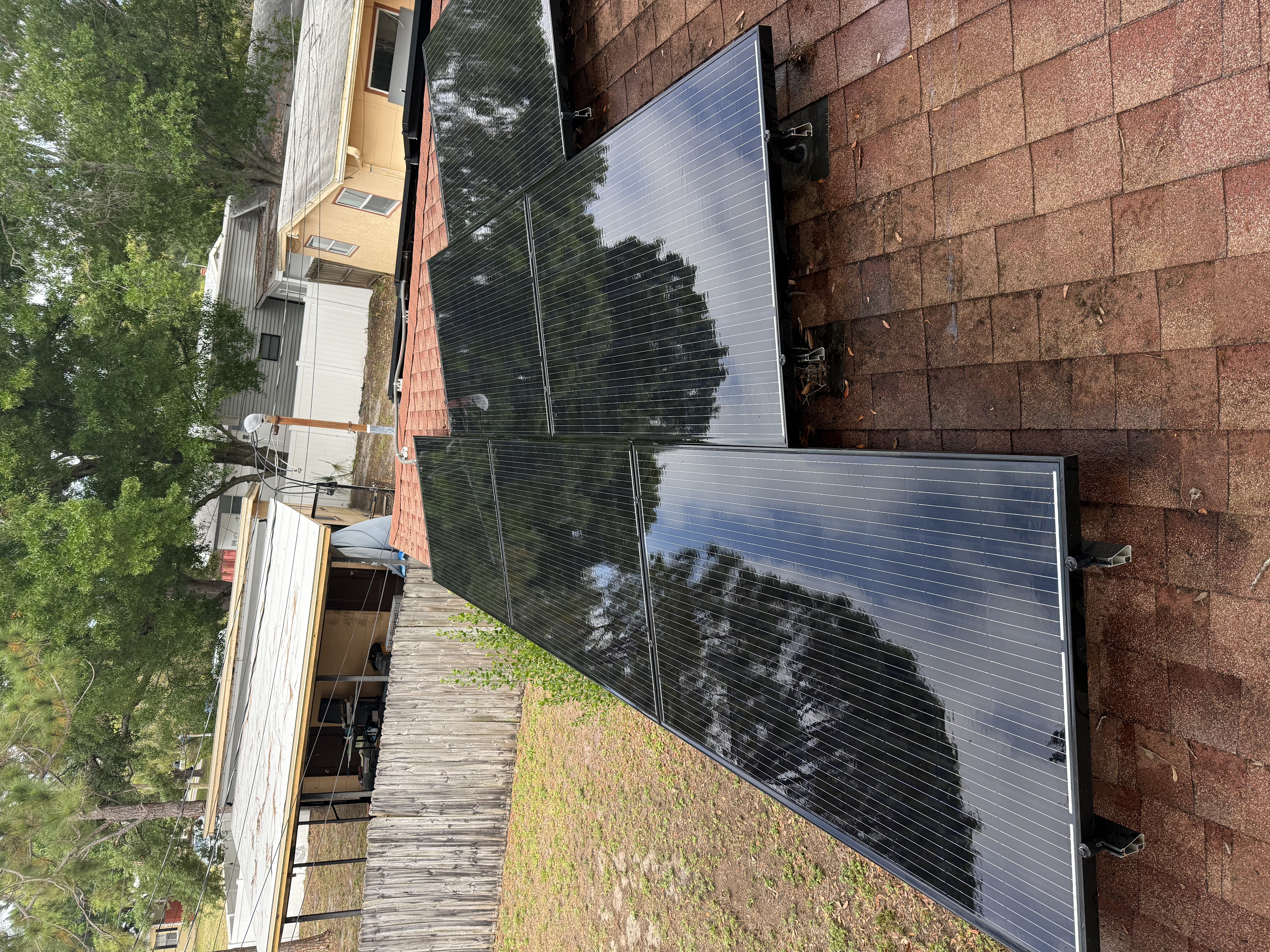Solar panels gleaming after KleenSola cleaning