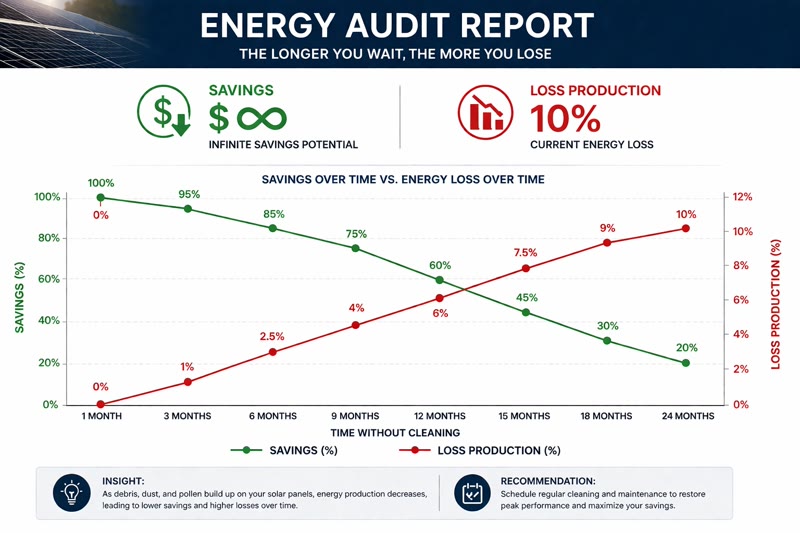 KleenSola energy audit report chart