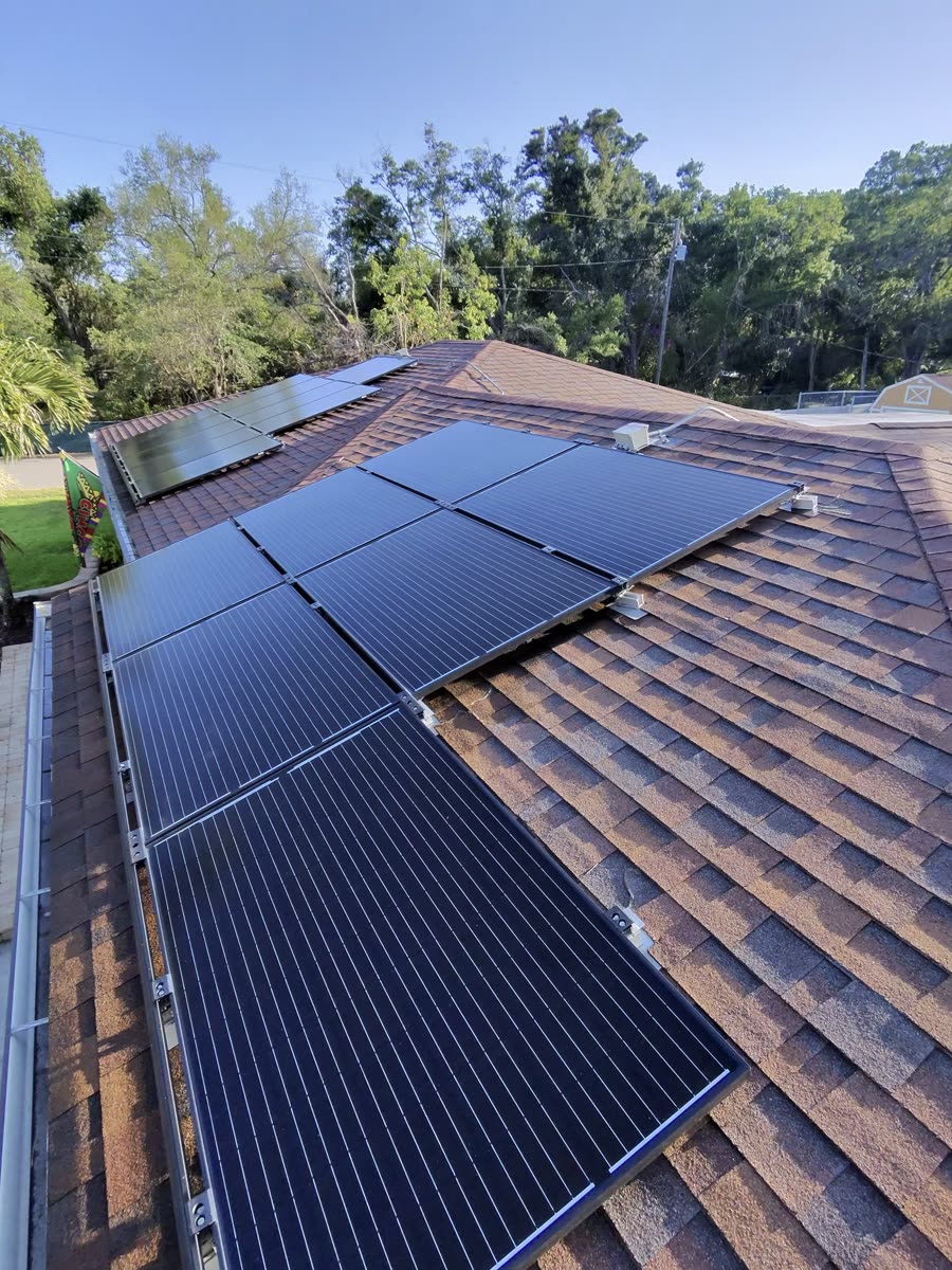 Clean solar panels on Tampa Bay roof after KleenSola service