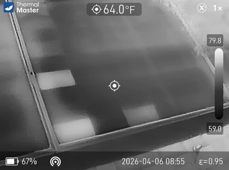 KleenSola thermal imaging scan of solar panels